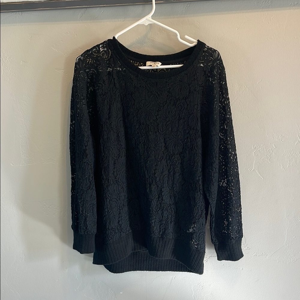Black Lace Sweater